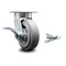 Service Caster 6 Inch Kingpinless Thermoplastic Rubber Wheel Caster with Brake and Swivel Lock SCC-KP30S620-TPRRF-SLB-BSL - alternate 1